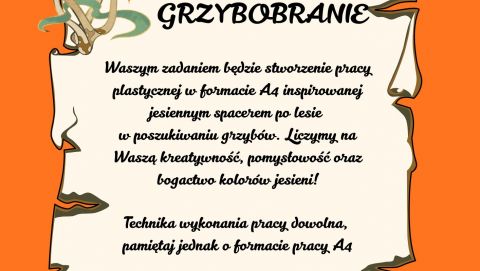 Konkurs plastyczny - Grzybobranie 2025